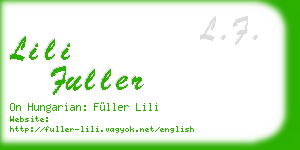 lili fuller business card